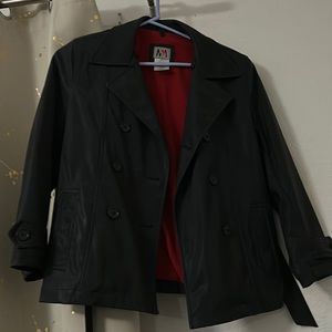 Cropped saltine button up jacket